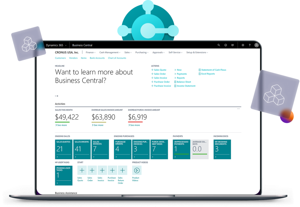 business central interface