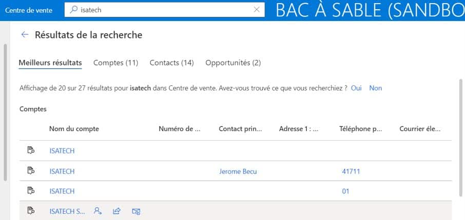 mise a jour microsoft CRM dynamics